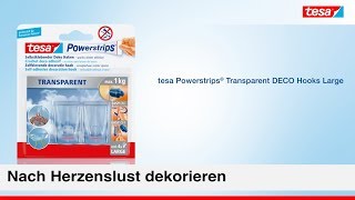 Farblose Klebehaken Powerstrips TRANSPARENT [upl. by Edobalo]