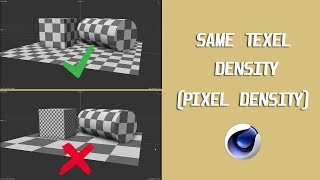 HOW TO GET THE SAME Texel density for your mesh in Cinema 4D UV unwrapping [upl. by Boelter272]