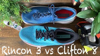 Hoka Rincon 3 vs Hoka Clifton 8  Daily Trainer Comparison [upl. by Felton372]