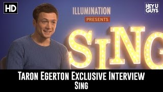 Taron Egerton Exclusive Interview  Sing [upl. by Rafaello598]