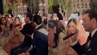 Maryam Nawaz Son Sings quotkya hua tera wadaquot for bride Ayesha Saif [upl. by Dempster892]