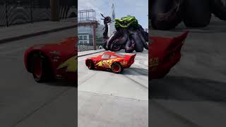 Epic Escape From The Lightning Mcqueen vs Chick Hick Eater Spider Cars Cyborg amp Octopus [upl. by Gwenette]