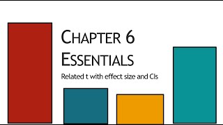 Ch 6 Essentials related samples t with effect sizes and confidence intervals [upl. by Possing954]