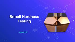 Brinell hardness testing Tamil [upl. by Enos]