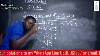 Surds Explained SHSHigh School Maths [upl. by Keller]