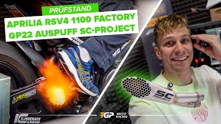 Ohrenbetäubend Aprilia RSV4 1100 Factory mit SCProject GP22  Sound amp Leistung im Test  TGP [upl. by Aicram]