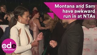 Montana and Sam have awkward run in at NTAs [upl. by Novyaj37]