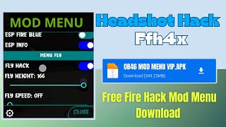 Free Fire Hack Mod Menu Download 🔥 Headshot Hack  Ffh4x [upl. by Hcardahs]