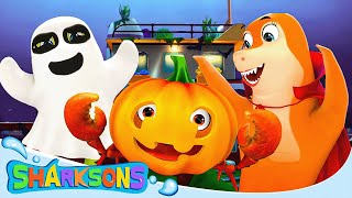 Scary Shark On The Bus Halloween Song  The Sharksons  Songs for Kids  Nursery Rhymes amp Kids Songs [upl. by Chilson]