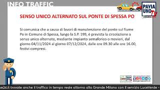 INFOTRAFFIC PAVIA  8 NOVEMBRE [upl. by Sitra943]