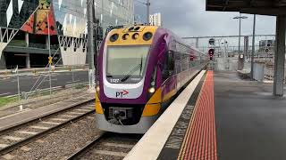 VLine VL27 Arriving at Southern Cross Station from South Geelong [upl. by Brunell]