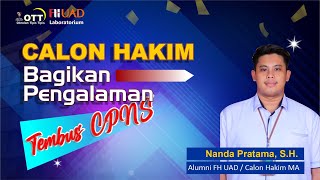 CALON HAKIM BAGIKAN PENGALAMAN TEMBUS CPNS [upl. by Rebhun]