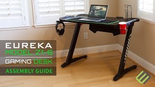 Eureka Z1S Gaming Desk Assembly Guide [upl. by Icnarf]