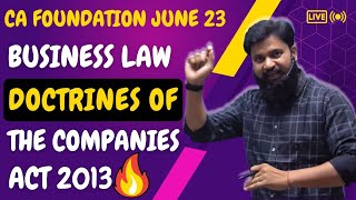 Doctrines of The Companies Act 2013 CA Foundation June 2023 [upl. by Corotto]