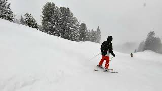 Flaine Jan 2023 Piste Topaze [upl. by Einhpets]