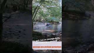 La baignade dans le passage à gué motovlog moto trail motorsport [upl. by Noirad359]