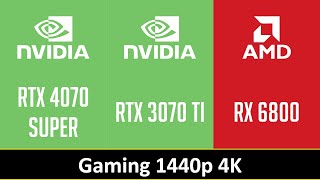 RTX 4070 SUPER vs RTX 3070 TI vs RX 6800 [upl. by Shela35]