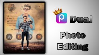 PicsArt dual photo editing  tutorial in PicsArt [upl. by Notsyrb996]