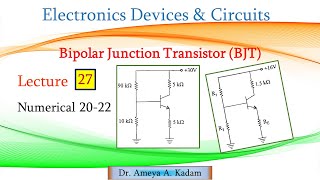 Lect 27 Voltage Divider bias circuit Numerical 2022 [upl. by Annavoj698]