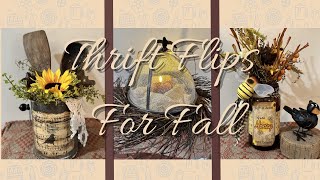 Country Primitive Repurposed Upcycles For Fall  Thrift Flip DIYs [upl. by Hras]