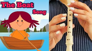 Easy Song for Recorder  The Boat Song recorder  With Note Sheet [upl. by Lednahc733]