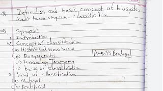 Concept of biosystematics taxonomy msc zoology 1st sem notes [upl. by Amehr356]