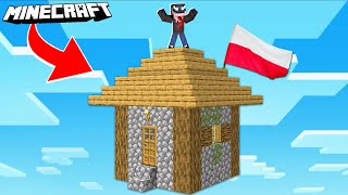 MINECRAFT ale TYLKO NA JEDNYM BLOKU POLSKIEJ WIOSKI wow [upl. by Yleme]