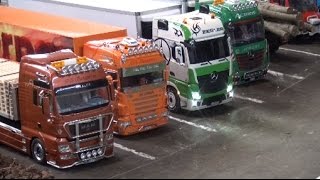 RC Trucks Construction Site LKW Baustelle Bagger ♦ Erlebniswelt Modellbau Kassel 2016 Modellbaumesse [upl. by Esital]