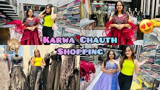 😍Karwa Chauth New Dresses Shopping ki Mummy ke liye Most Beautifull 👗 Heavy Lehenga Bindass Kavya [upl. by Pesvoh]