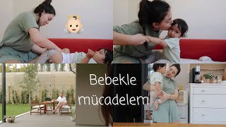 TEK BAŞIMA BEBEK BAKTIM👼🏻biraz ev yerleştirme biraz düzentelevizyonları bu kadar yamuk takamazdık [upl. by Belamy]