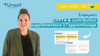 Webinaire  Solde de la taxe dapprentissage et contribution supplémentaire à lapprentissage [upl. by Omlesna]