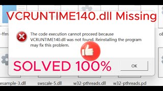 VCRUNTIME140dll error solved 100 [upl. by Ennavoj]