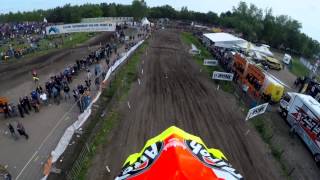 GoPro HD Antonio Cairoli Moto 2 Win FIM World Motocross Championship Valkenswaard Netherlands [upl. by Atiker]