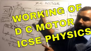 WORKING OF A DC MOTOR IN 7 MINS  ICSE 10th PHYSICS [upl. by Gnat38]