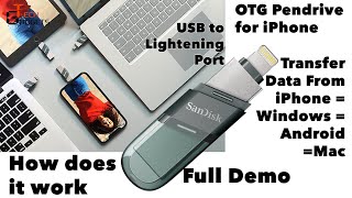 Otg Pendrive for iPhone  SanDisk iXpand Flash Drive Flip for iPhone iPad Mac Android Windows [upl. by Agamemnon]