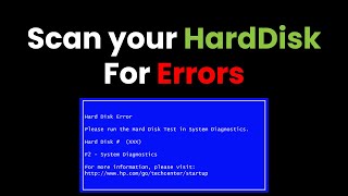 Scan Your Hard Disk for Errors How to fix in Windows 10 [upl. by Einahets]