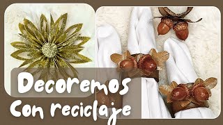 DECOREMOS CON RECICLAJE Y ESTRELLA DE NAVIDAD [upl. by Tiffa]