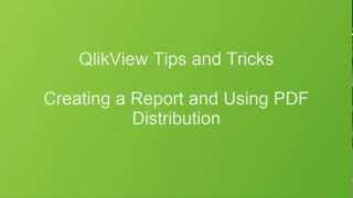 Creating a Report and Using PDF Distribution [upl. by Hogan978]