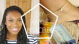 DIY ANKLE BRACELET [upl. by Esiuqram]