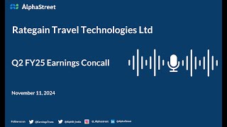 Rategain Travel Technologies Ltd Q2 FY202425 Earnings Conference Call [upl. by Emlynne]