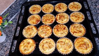 ميني كيش فردية❌ بربع صدر دجاج ⛔واحد البنة لا تقاوم mini quiche [upl. by Hassett]