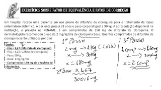 PHARMAPHILOS Cálculos em farmácia magistral ou farmacotécnica parte 4 fatordequivalencia [upl. by Araz]