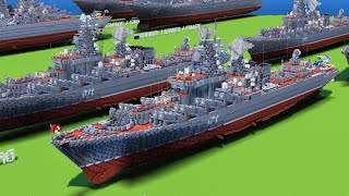 Minecraft Moskva Slava Kirov Cruiser Warships [upl. by Paley]