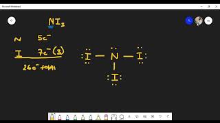 Nitrogen Triiodide Lewis Structure NI3 [upl. by Morten]