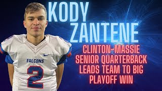 ClintonMassie Falcons Sr QB Kody Zantene Leads Team To Big Playoff Win [upl. by Maer308]