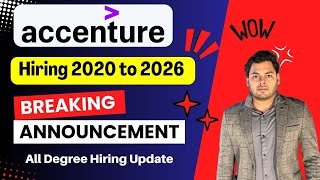 Accenture Hiring News  Hiring Plans for 2020 to 2025 Batch  Job for fresher students and passout [upl. by Fauman255]