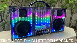 TIMELAPSE DIY BLUETOOTH SPEAKER VU MITER RGB 4X [upl. by Broucek596]