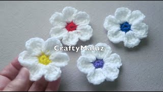 CROCHET TUTORIAL Flores tejidas a crochet paso a paso  crochet Daisy flower [upl. by Aninotna]