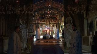 Bishop Aristarchos sending blessings to Christians from Golgotha at the Holy Sepulcher Jerusalem [upl. by Ahsotal820]