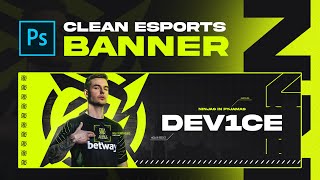 Esports Banner Tutorial FREE TEMPLATE  Photoshop Tutorial by EdwardDZN [upl. by Ayoj]